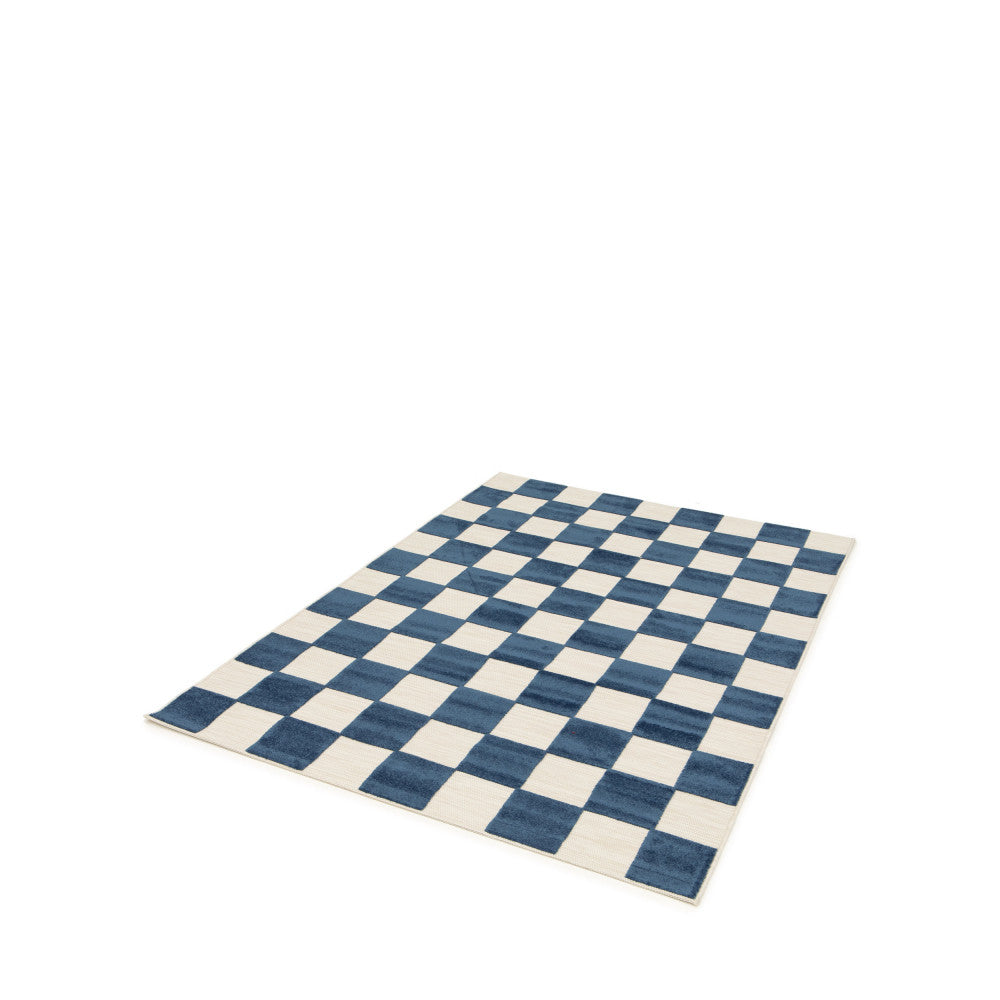 Addo – Tapis intérieur et extérieur à motif géométrique - Bleu 120x170 cm - 2