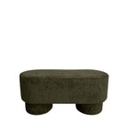 Arlo - Banc arrondie en tissu bouclette L92cm - Vert kaki - 2