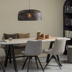 Imme - Banc en bois L110cm - Noir - 1