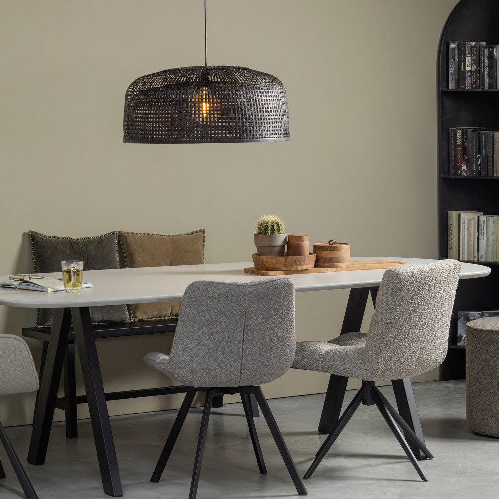 Imme - Banc en bois L110cm - Noir - 1