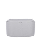 Zoé - Banc coffre en tissu convertible en table basse L77cm - Beige chiné - 2