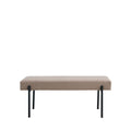 Swindon - Banc en tissu et métal L100cm - Taupe - 1