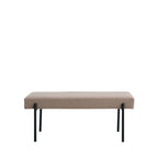 Swindon - Banc en tissu et métal L100cm - Taupe - 1