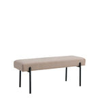 Swindon - Banc en tissu et métal L100cm - Taupe - 2