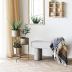 Weston - Banc en tissu L95cm - Beige - 1
