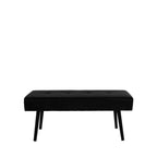 Skiby - Banc en velours L100cm - Noir - 1
