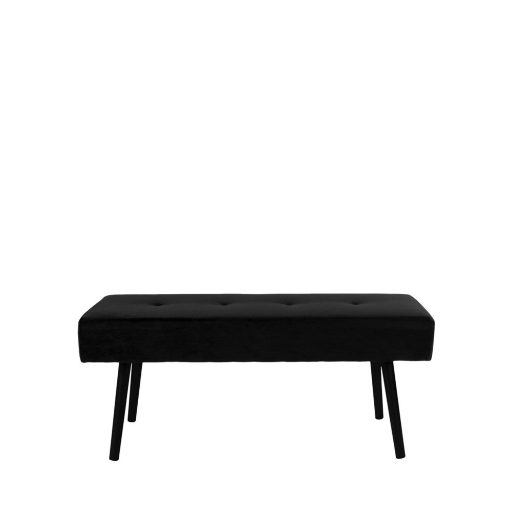 Skiby - Banc en velours L100cm - Noir - 1