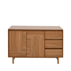Abby - Buffet 2 portes 3 tiroirs en bois L110cm - Bois foncé - 2