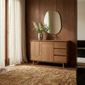 Abby - Buffet 2 portes 3 tiroirs en bois L110cm - Bois foncé - 1