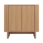 Oli - Buffet 2 portes en bois L 80 cm - Bois clair - 2