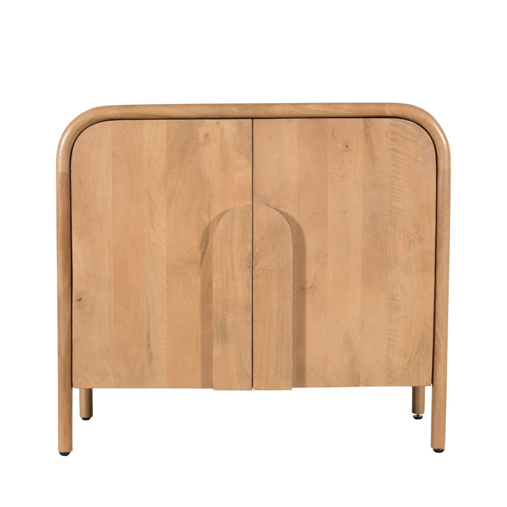 Bali - Buffet 2 portes en bois massif L90cm - Bois clair - 2