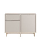 Harriet - Buffet 2 portes 1 tiroir en bois et métal L120cm - Beige - 2