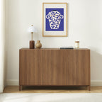 Belly - Buffet 3 portes en bois L140cm - Bois foncé - 1