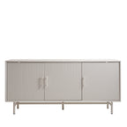 Jura - Buffet 3 portes en bois et métal L160cm - Grège - 2