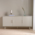 Jura - Buffet 3 portes en bois et métal L160cm - Grège - 1