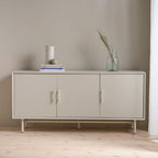 Jura - Buffet 3 portes en bois et métal L160cm - Grège - 1