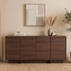 Hopa - Buffet 4 portes en bois L180cm - Bois foncé - 1