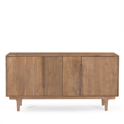 Bogor - Buffet 4 portes en bois massif L150cm - Bois - 2