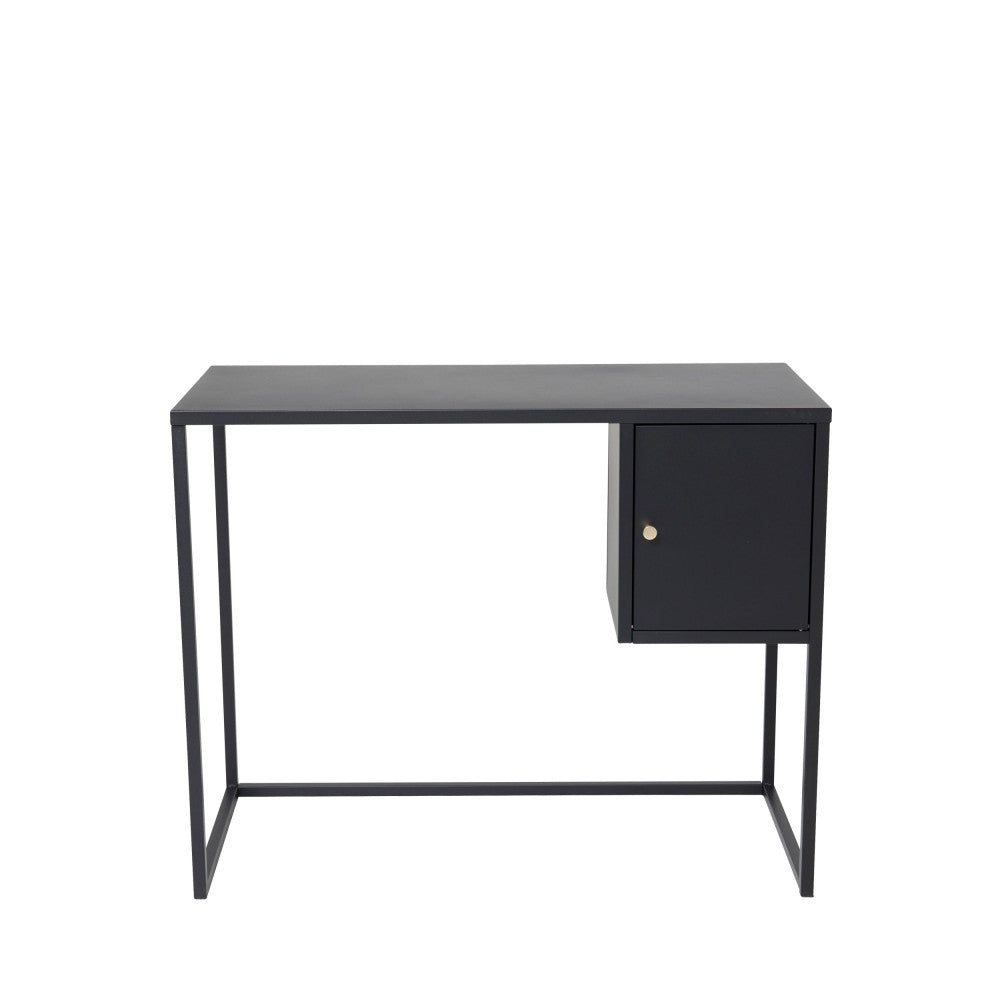 Bakal - Bureau 1 porte en métal L95cm - Noir - 2