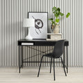 Rinto - Bureau 1 tiroir 1 niche en bois et métal L120cm - Noir - 1