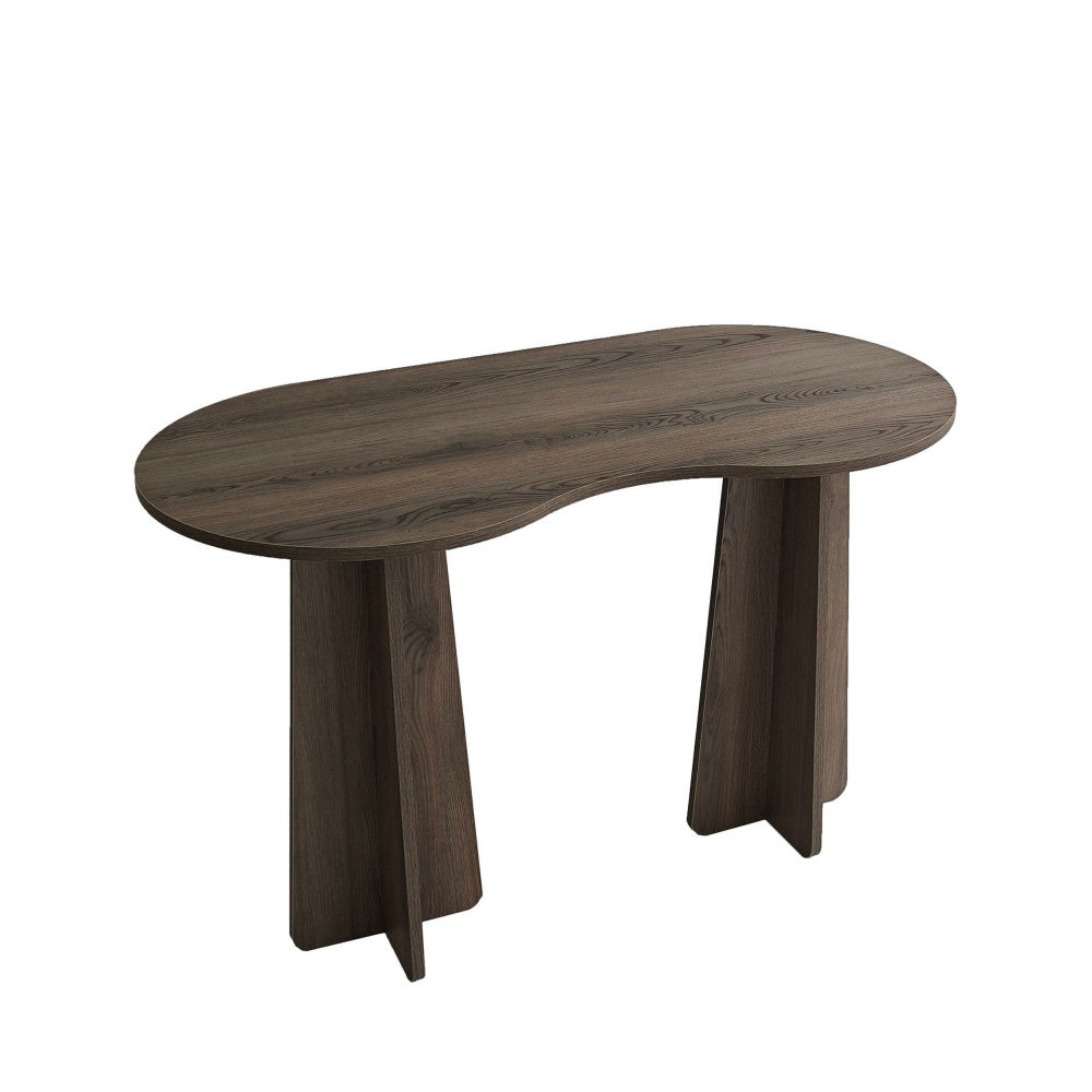 Lina - Bureau en bois L120cm - Bois foncé - 2