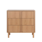 Noa - Commode 3 tiroirs en bois L80cm - Bois clair - 2