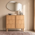 Noa - Commode 3 tiroirs en bois L80cm - Bois clair - 1