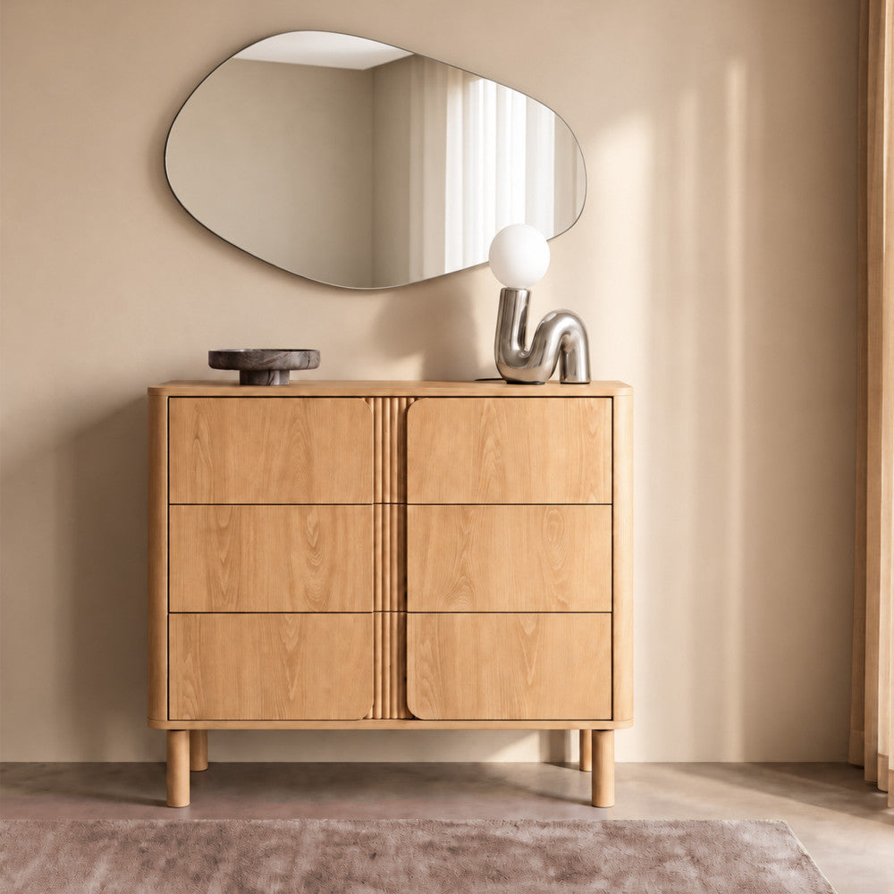 Noa - Commode 3 tiroirs en bois L80cm - Bois clair - 1