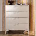 Piring - Commode 4 tiroirs en métal L78cm - Beige - 1