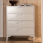 Piring - Commode 4 tiroirs en métal L78cm - Beige - 1
