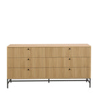Storo - Commode 6 tiroirs en bois L157.9cm - Bois clair - 2