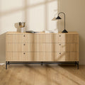 Storo - Commode 6 tiroirs en bois L157.9cm - Bois clair - 1