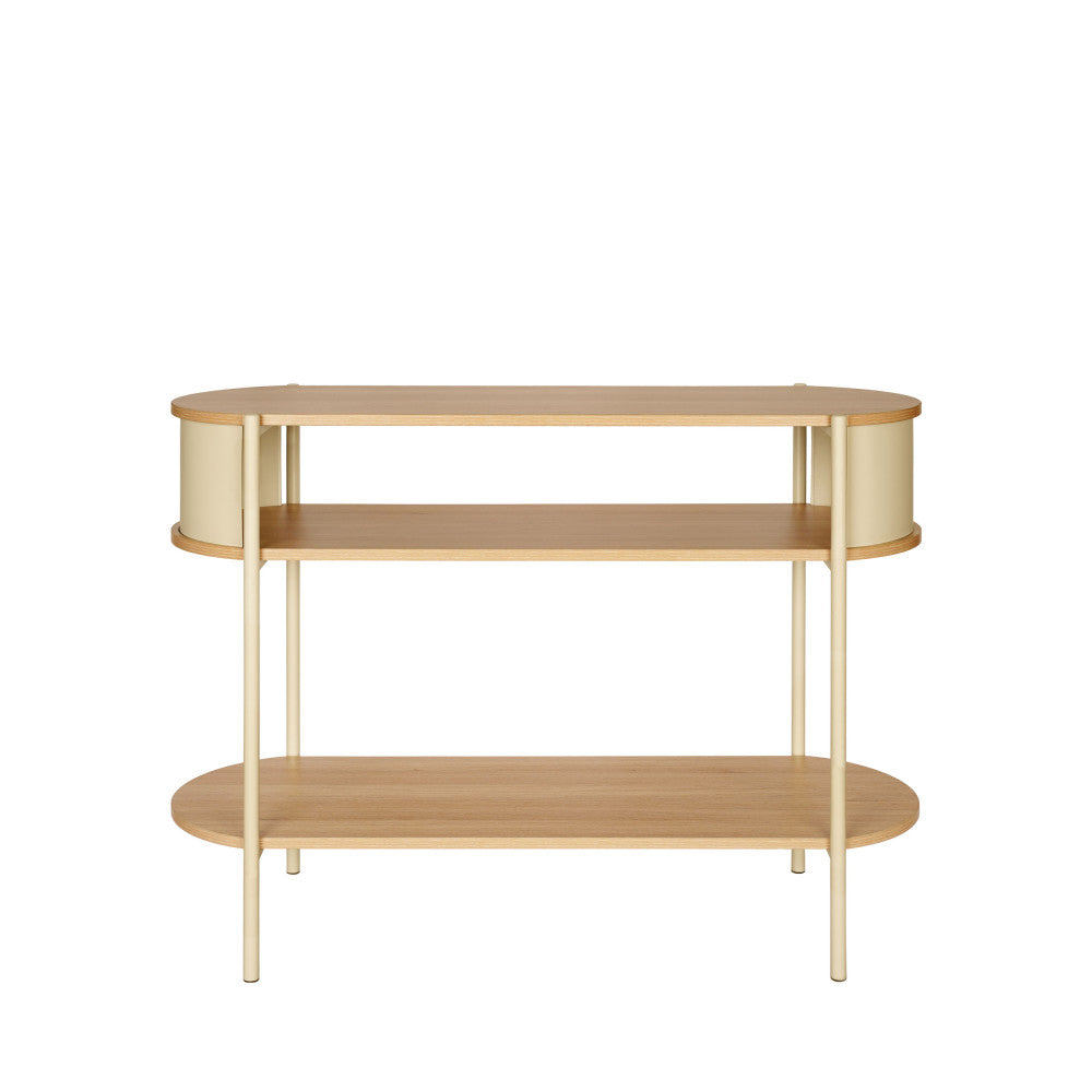Paco - Console en bois et métal L100cm - Beige - 2