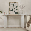 Sam - Console ovale en bois L150cm - Blanc - 1