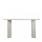 Sam - Console ovale en bois L150cm - Blanc - 2