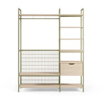 Aqaba - Dressing ouvert modulable 2 éléments en métal et bois L140xH179,5cm - Vert - 2