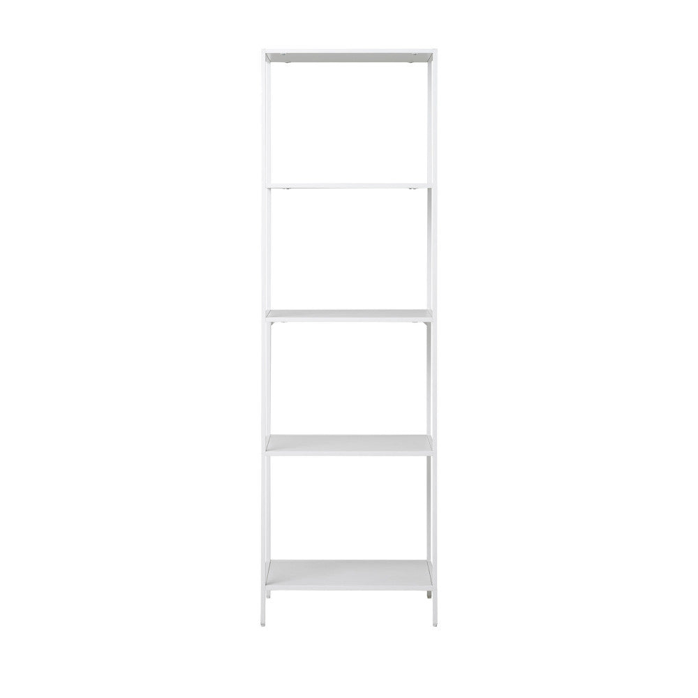 Vita - Etagère en bois et métal blanc 51x170cm - Blanc - 2