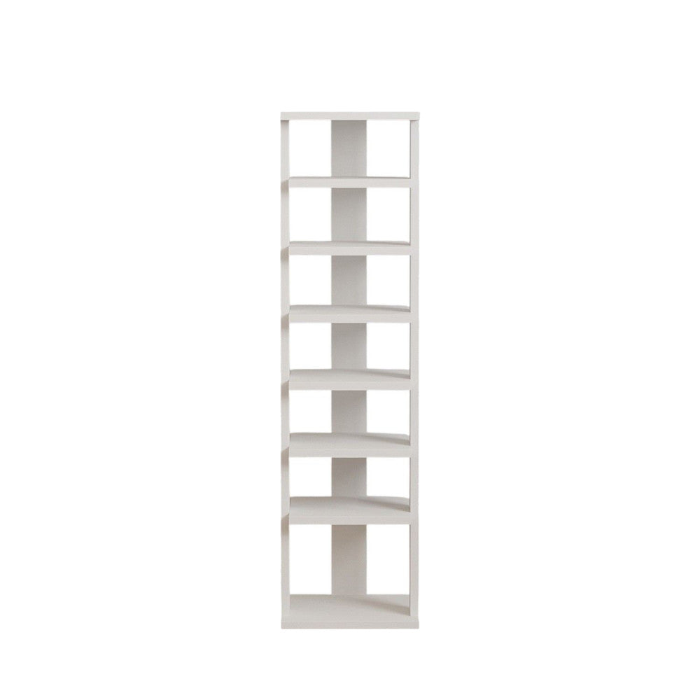 State - Étagère à chaussures en bois H110cm - Blanc - 2