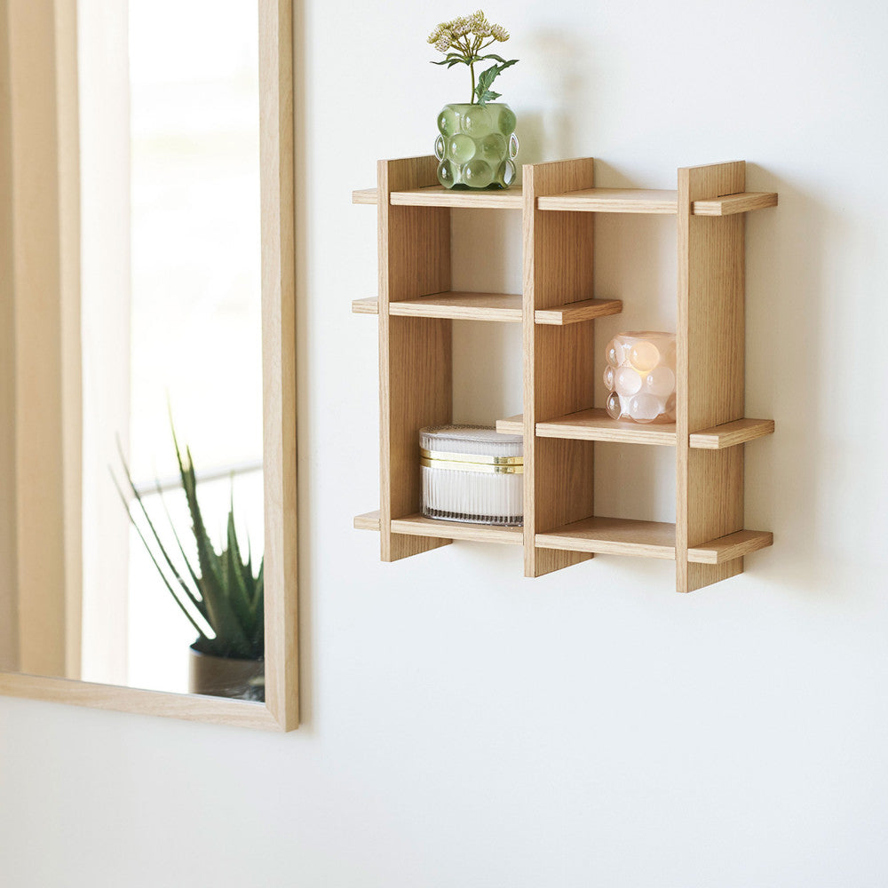 Olsberg - Étagère murale en bois 40x40cm - Bois clair - 1