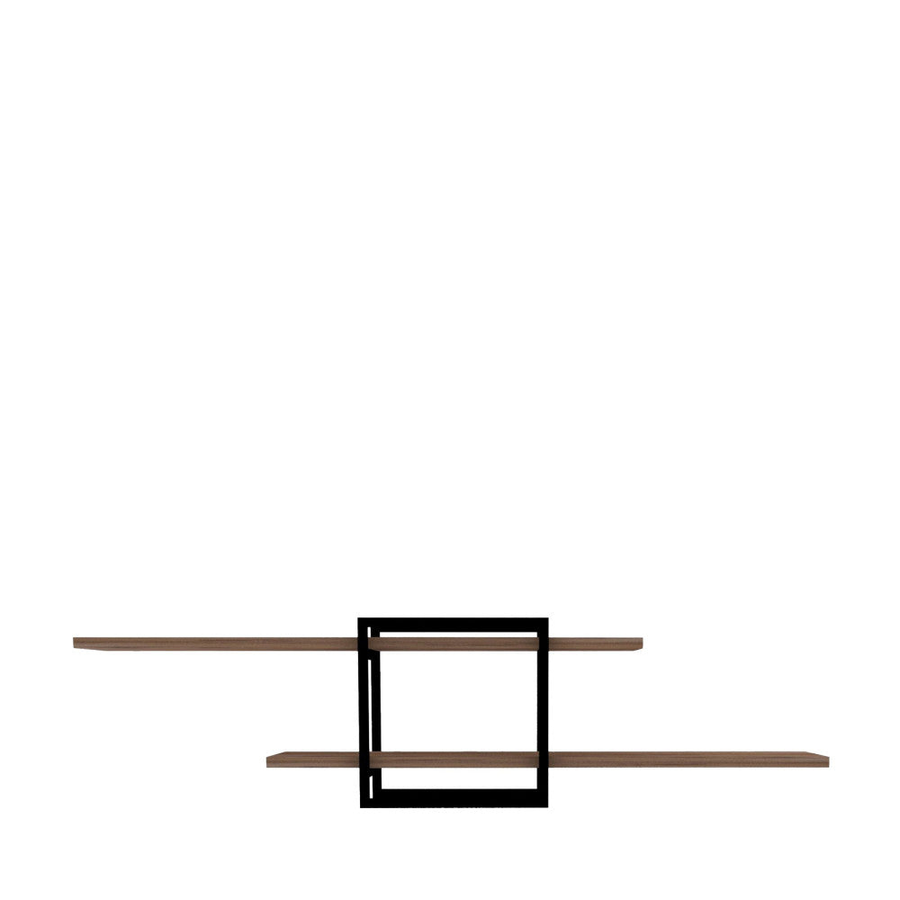 Moa - Étagère murale en bois et métal L120cm - Bois clair - 2
