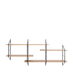 Tocro - Etagère murale en bois et métal L191cm - Bois clair - 2