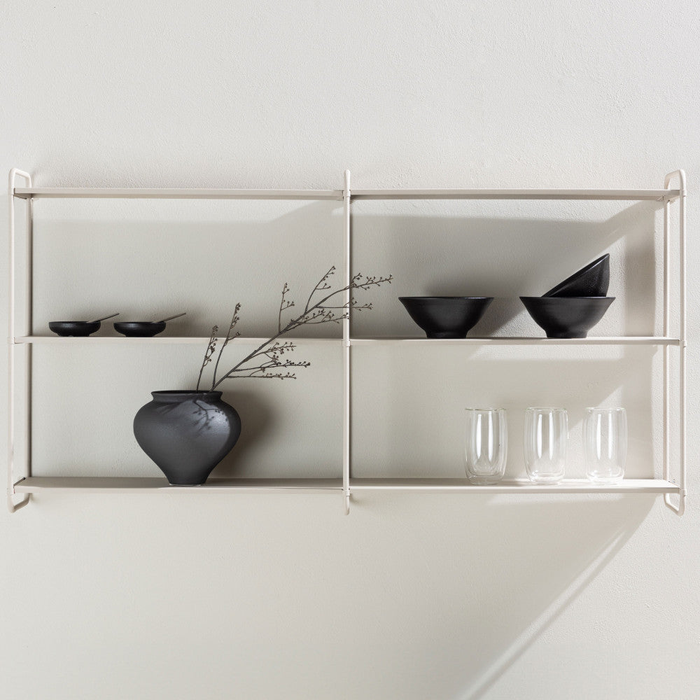 Lyon - Étagère murale en métal L122cm - Beige - 1
