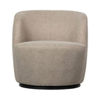 Serra - Fauteuil pivotant design en tissu - Naturel - 2