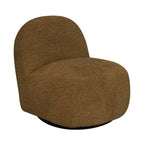 Groovy - Fauteuil pivotant en tissu chenille côtelé - Marron chiné - 2