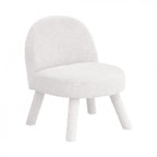 Abica - Fauteuil en tissu bouclette - Blanc - 2
