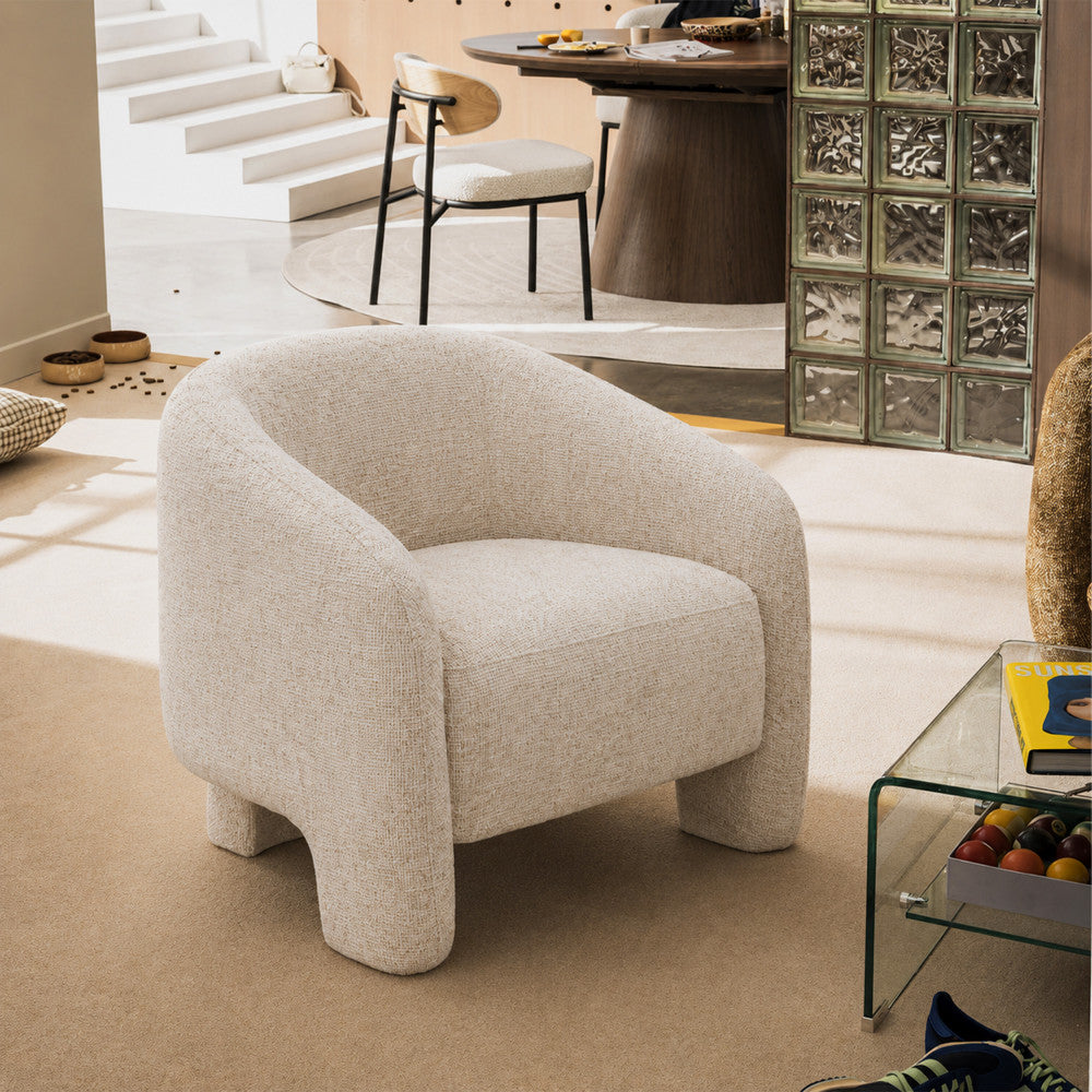Topaz - Fauteuil en tissu - Ecru - 1