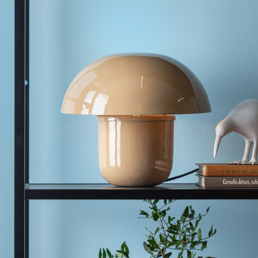 Fat Mushroom - Lampe à poser champignon en métal - Beige - 1