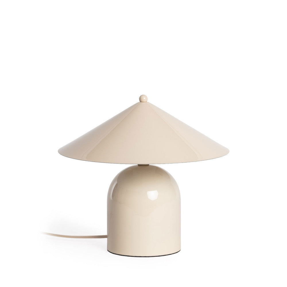 Vera - Lampe à poser conique en métal - Beige - 2