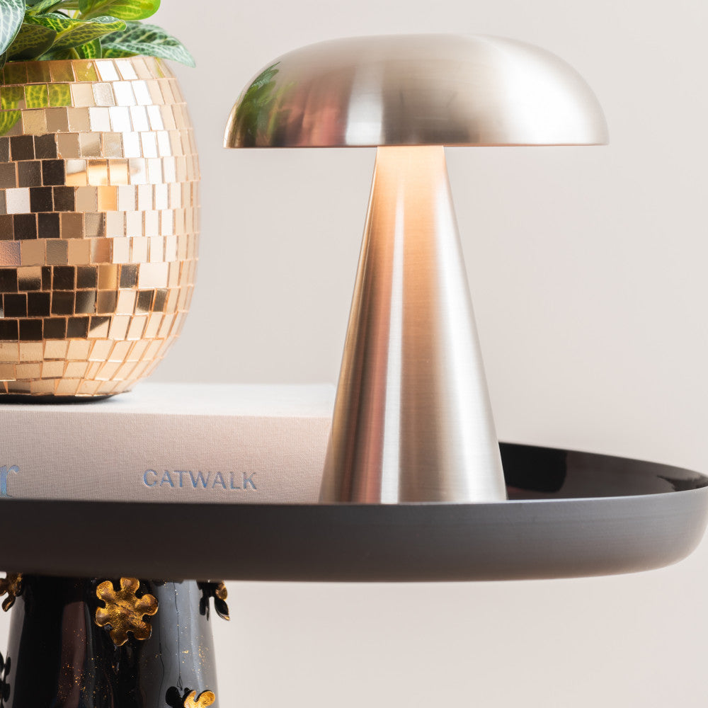 Rachel - Lampe à poser LED sans fil rechargeable - Argent - 1