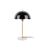 Waved Dome - Lampe à poser en métal et marbre - Noir - 2